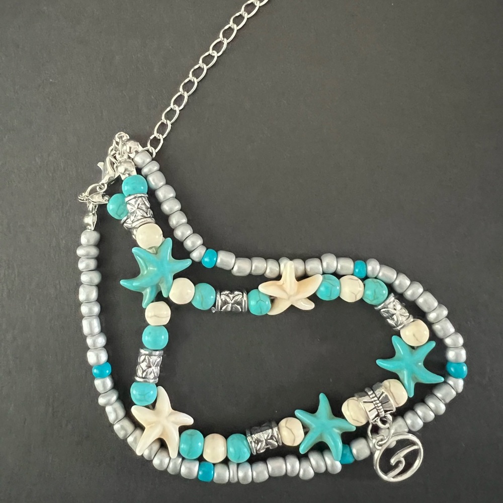 Beach Themed Anklet ~ Waves